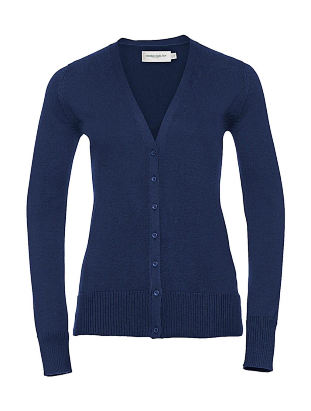 Damen-Strickjacke mit V-Ausschnitt - D2 - Denim Marl