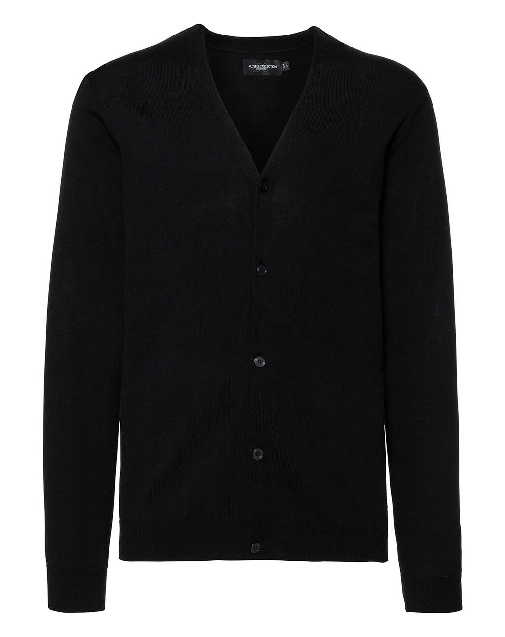 Herren-Strickjacke mit V-Ausschnitt - 36 - Schwarz