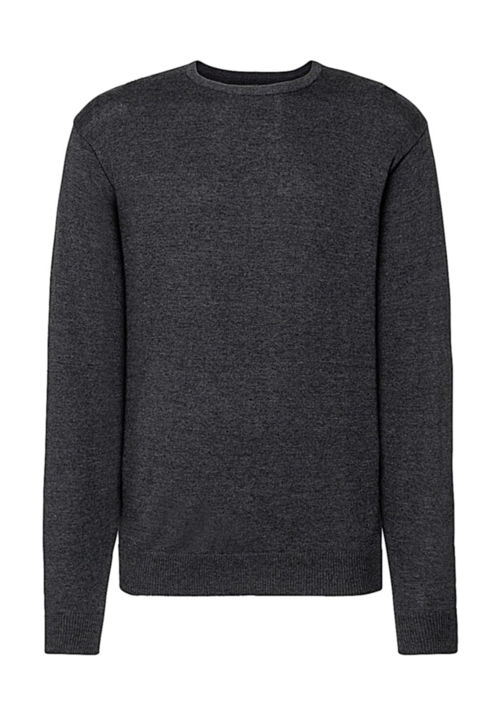 Herrenpullover mit Rundhalsausschnitt - CM - Holzkohlemerel