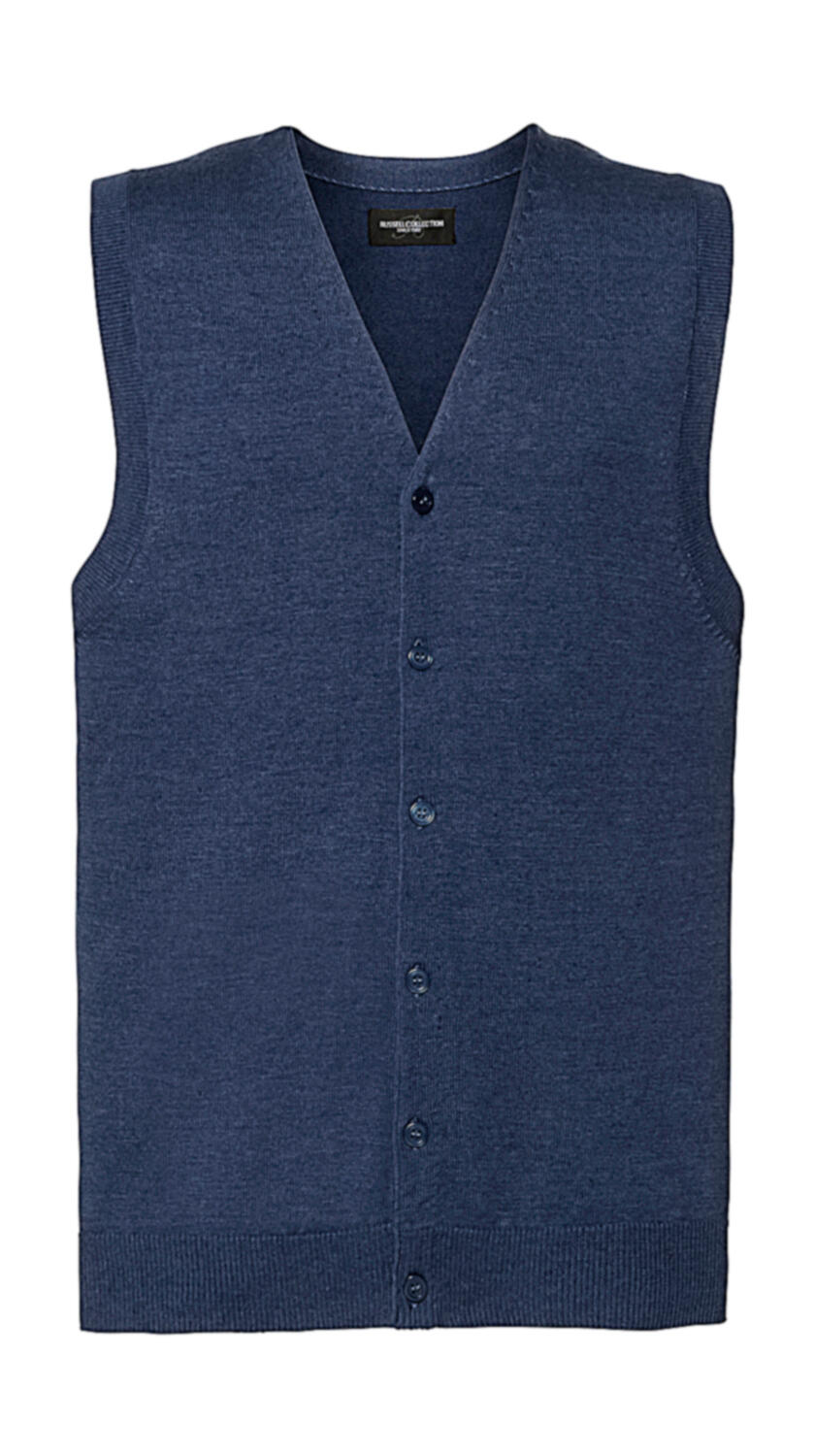 Herrenweste mit V-Ausschnitt - D2 - Denim Marl