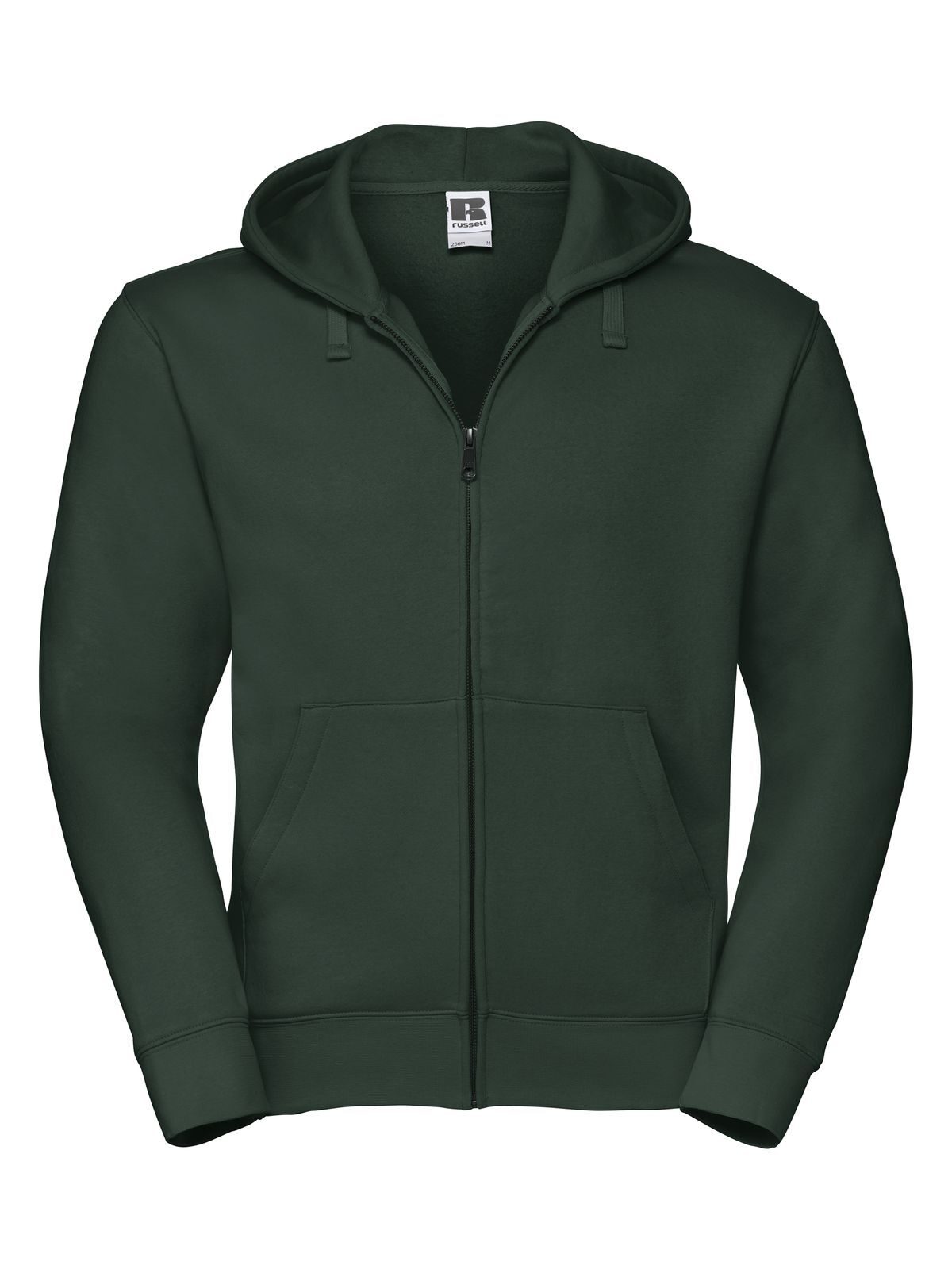 Authentische Herren-Kapuzenjacke mit Reißverschluss - 38 - Flaschengrün