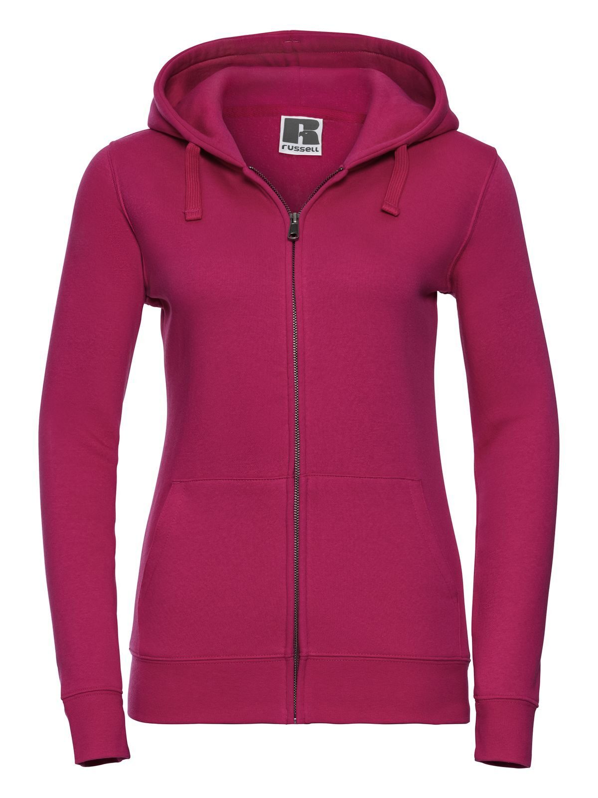 Authentische Damen-Kapuzenjacke mit Reißverschluss - 57 - Fuchsie