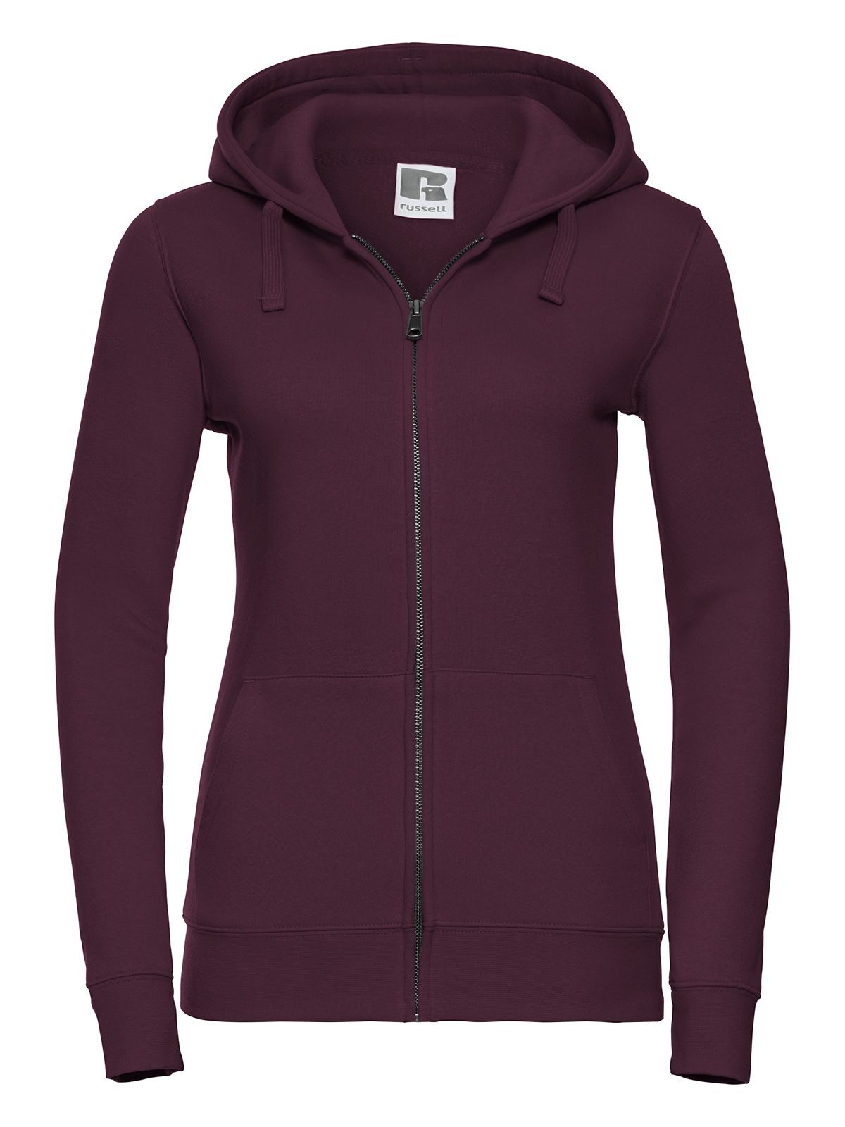 Authentische Damen-Kapuzenjacke mit Reißverschluss - BUR - Burgund