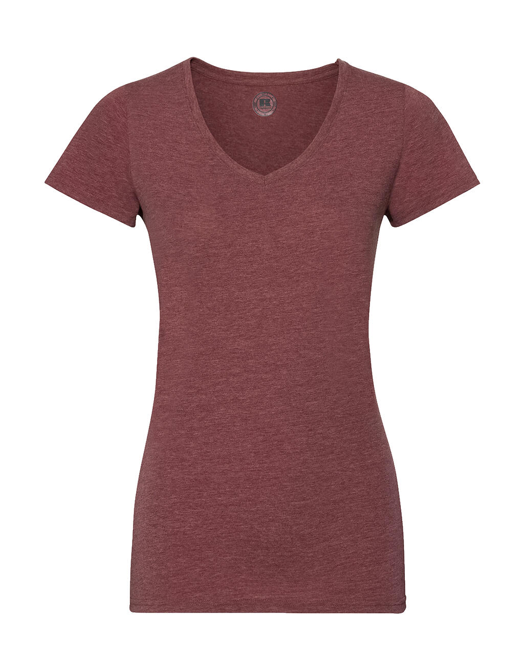 HD Damen-T-Shirt mit V-Ausschnitt - MM - Kastanienbrauner Mergel