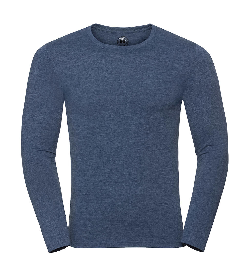 Herren HD Langarm-T-Shirt - N9 - Hellblau meliert
