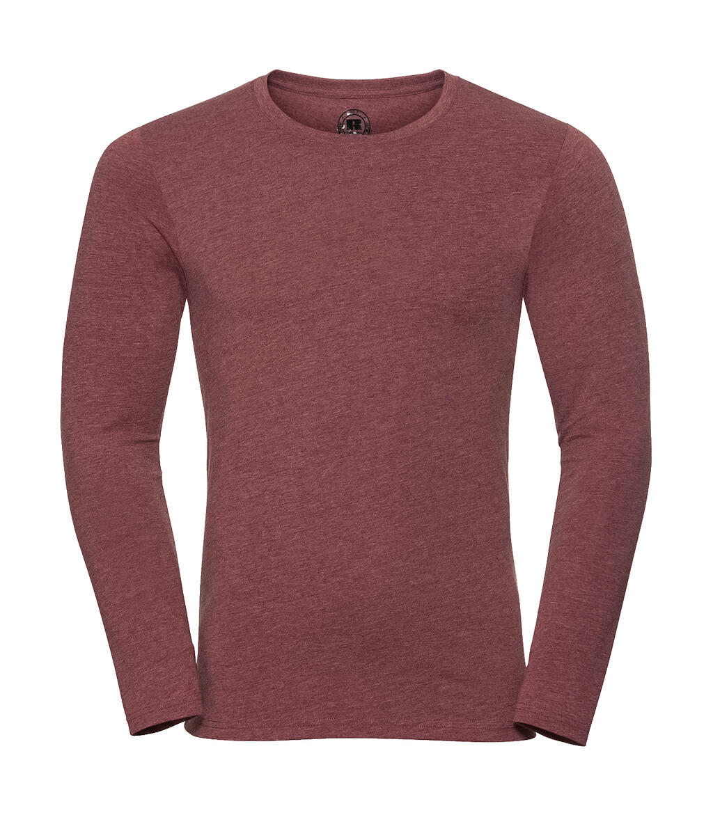 Herren HD Langarm-T-Shirt - MM - Kastanienbrauner Mergel