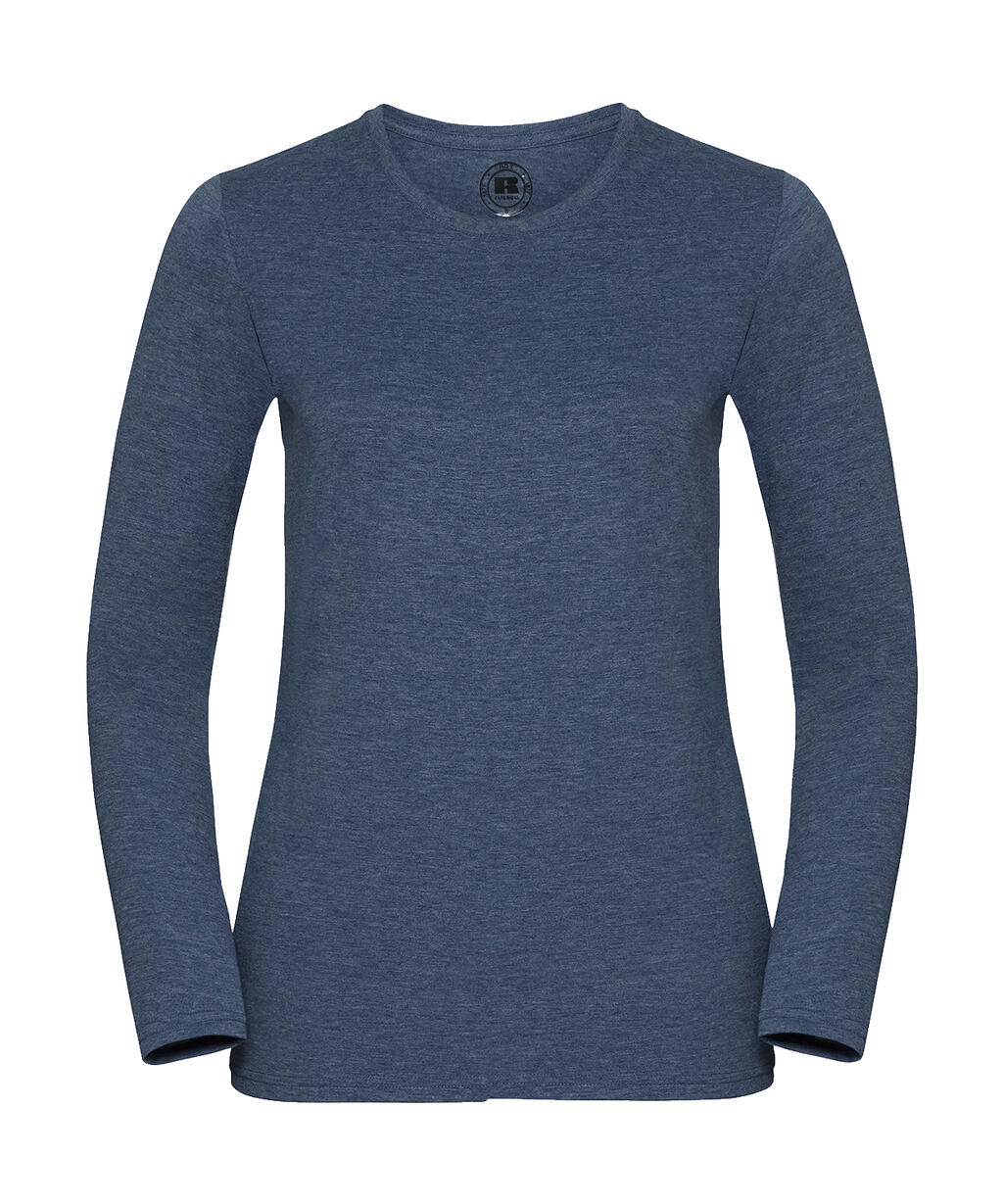 Damen HD Langarm-T-Shirt - N9 - Hellblau meliert