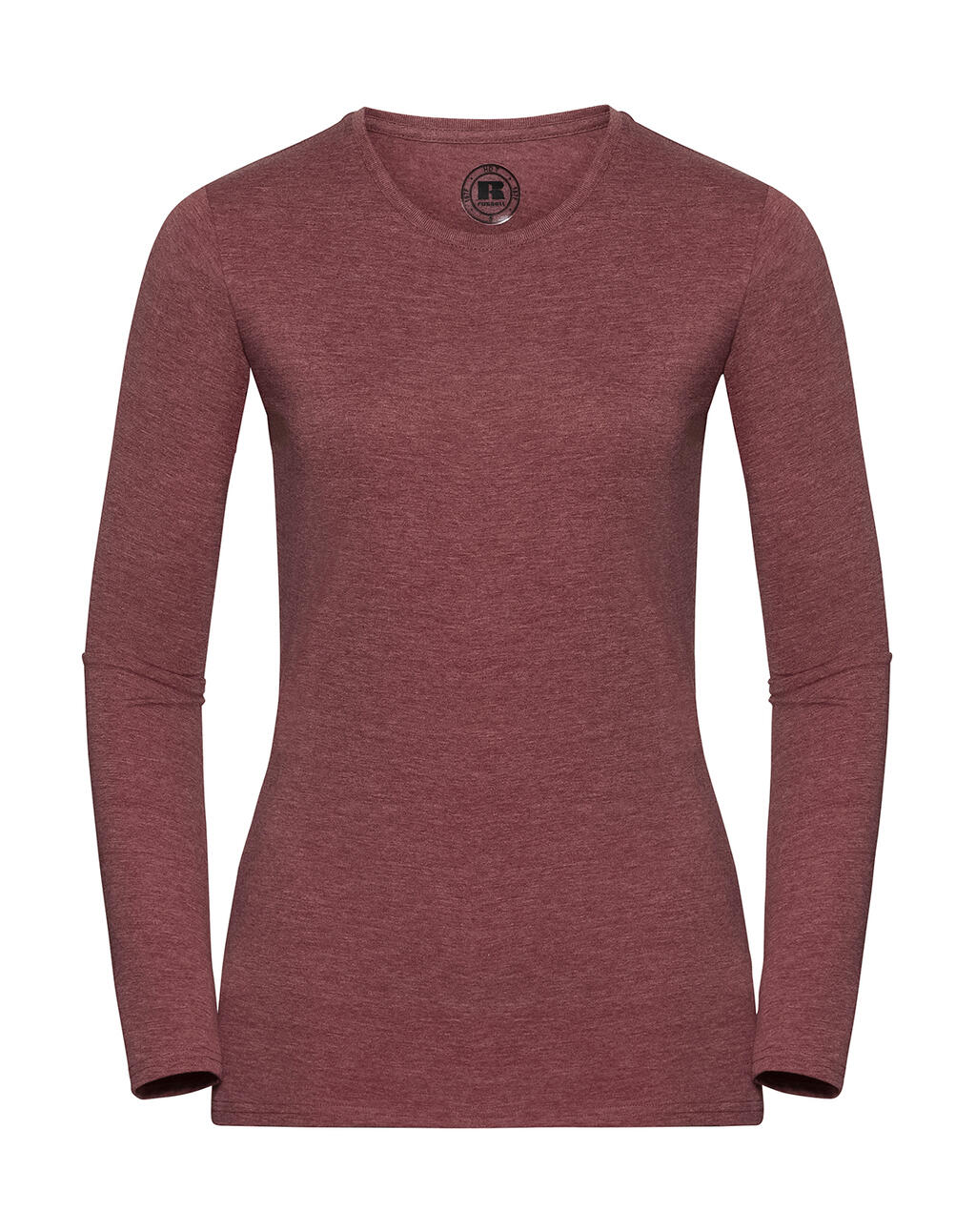 Damen HD Langarm-T-Shirt - MM - Kastanienbrauner Mergel