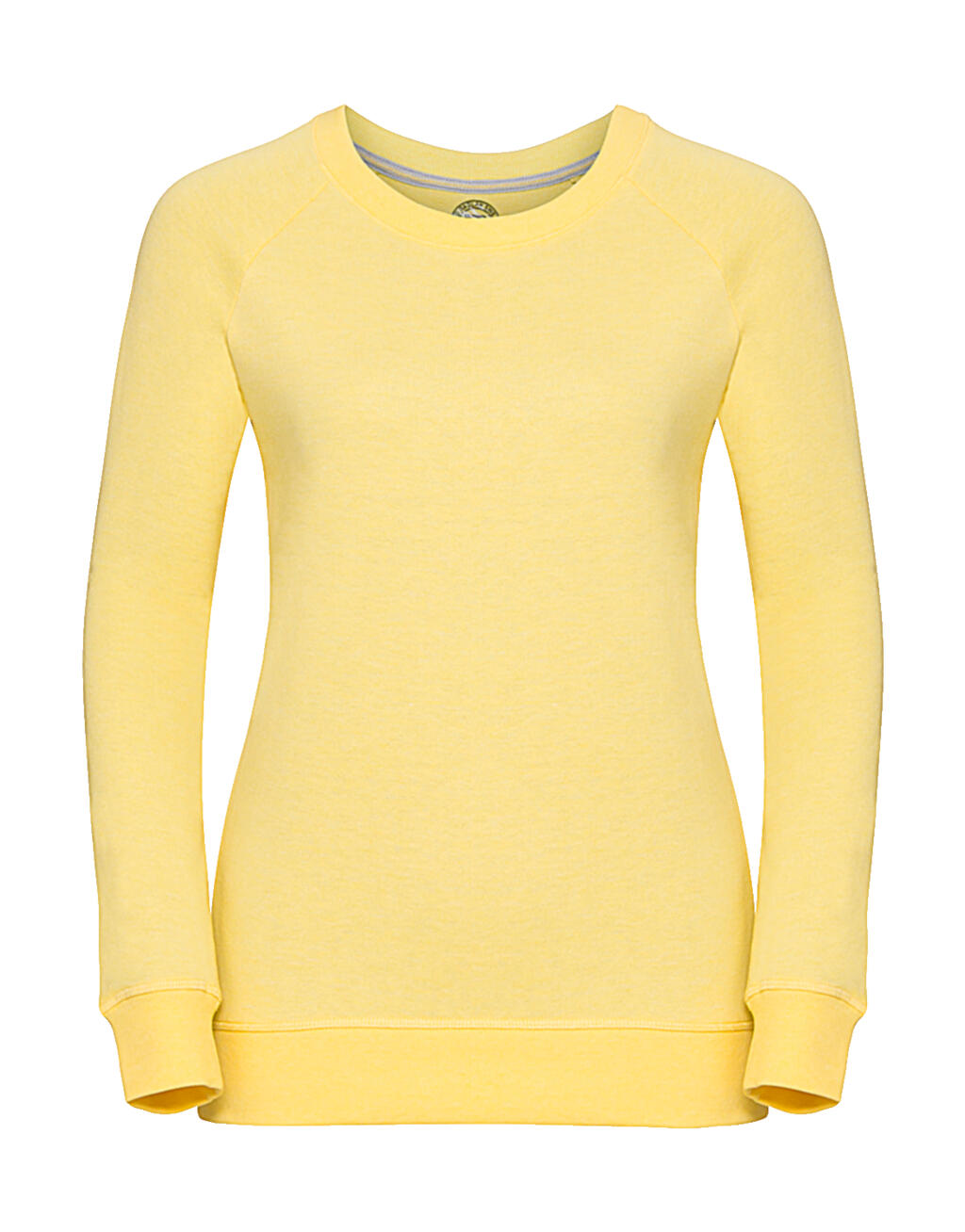 Damen-Raglan-Sweatshirt aus French Terry in HD-Qualität - 2Y - Gelber Mergel