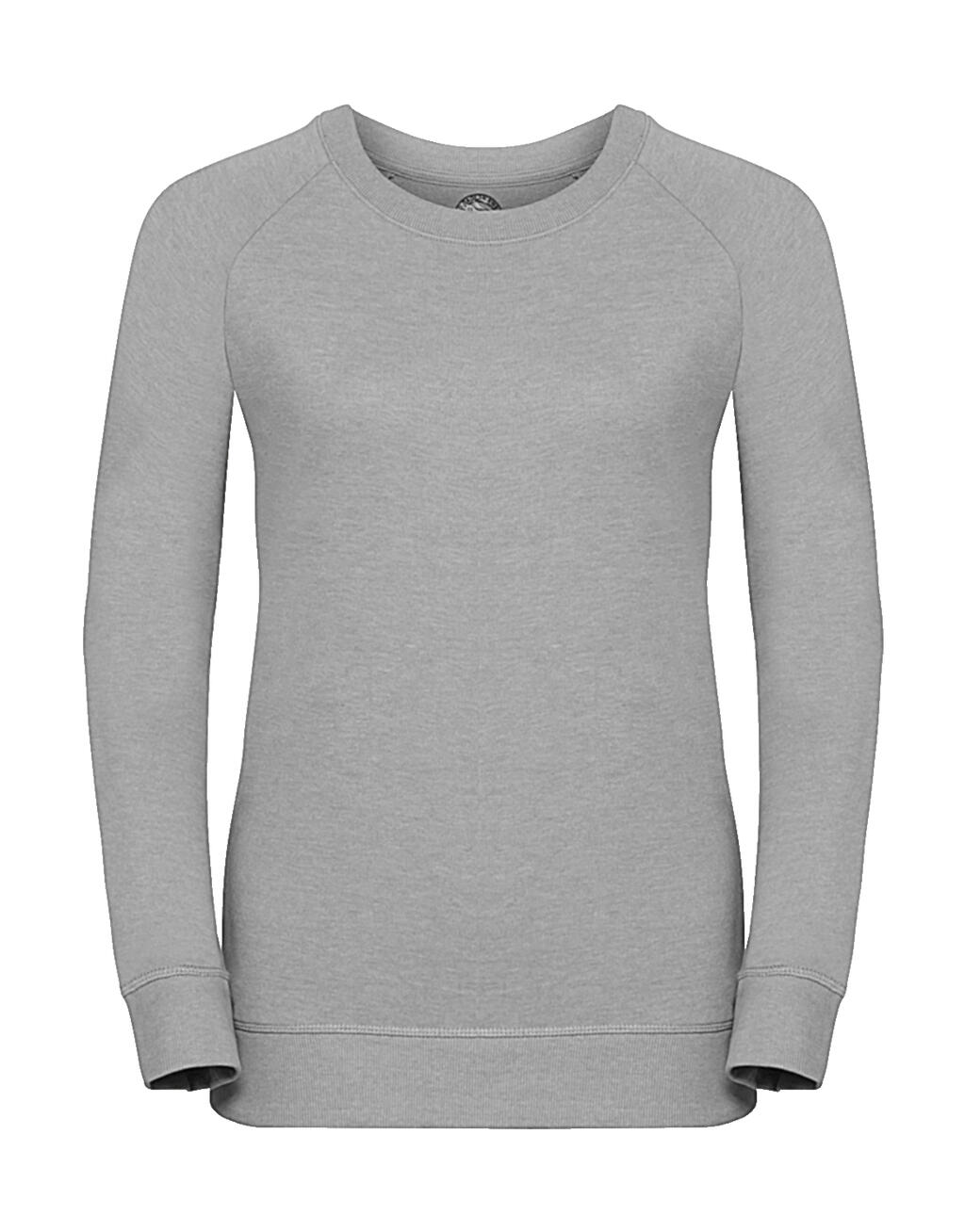 Damen-Raglan-Sweatshirt aus French Terry in HD-Qualität - S7 - Silbermergel