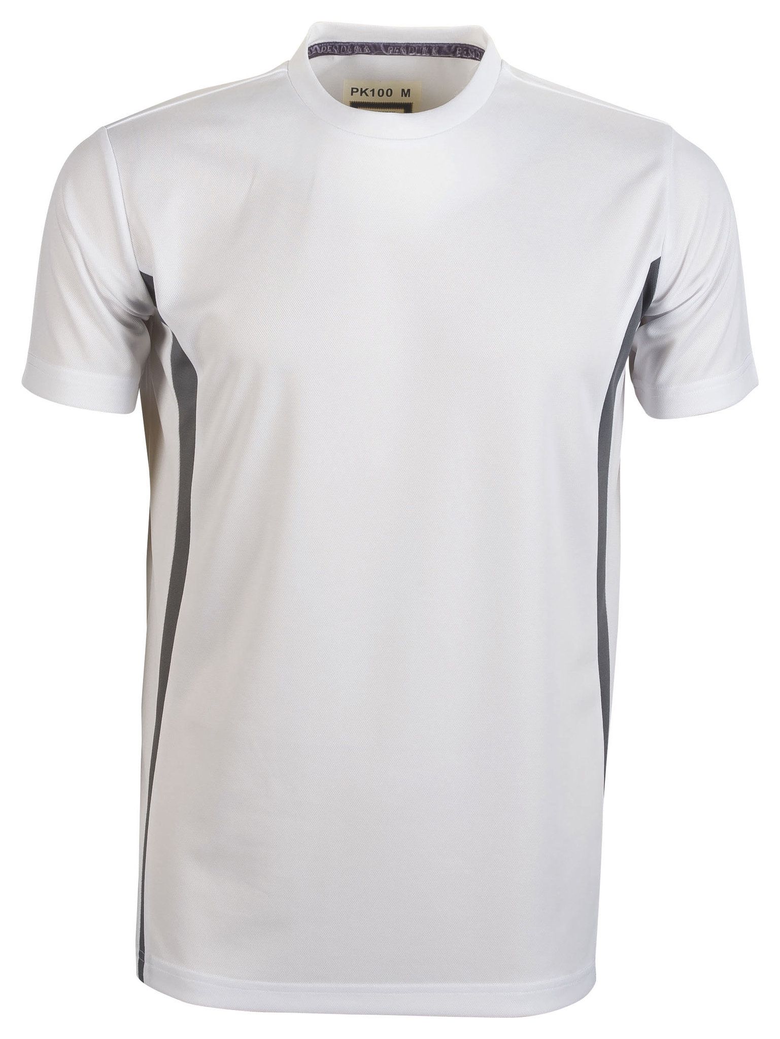 Sport-T-Shirt mit Kontrasteffekten, Größe M/C, 100 % Polyester, 140 g/m², Azurblau/Weiß, Größe S - WH - Weiß/Titan