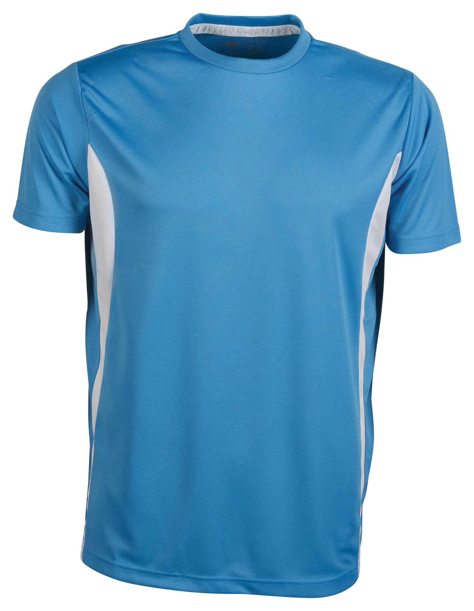 Sport-T-Shirt mit Kontrasteffekten, Größe M/C, 100 % Polyester, 140 g/m², Azurblau/Weiß, Größe S - AZ - AZ – Azurblau/Weiß