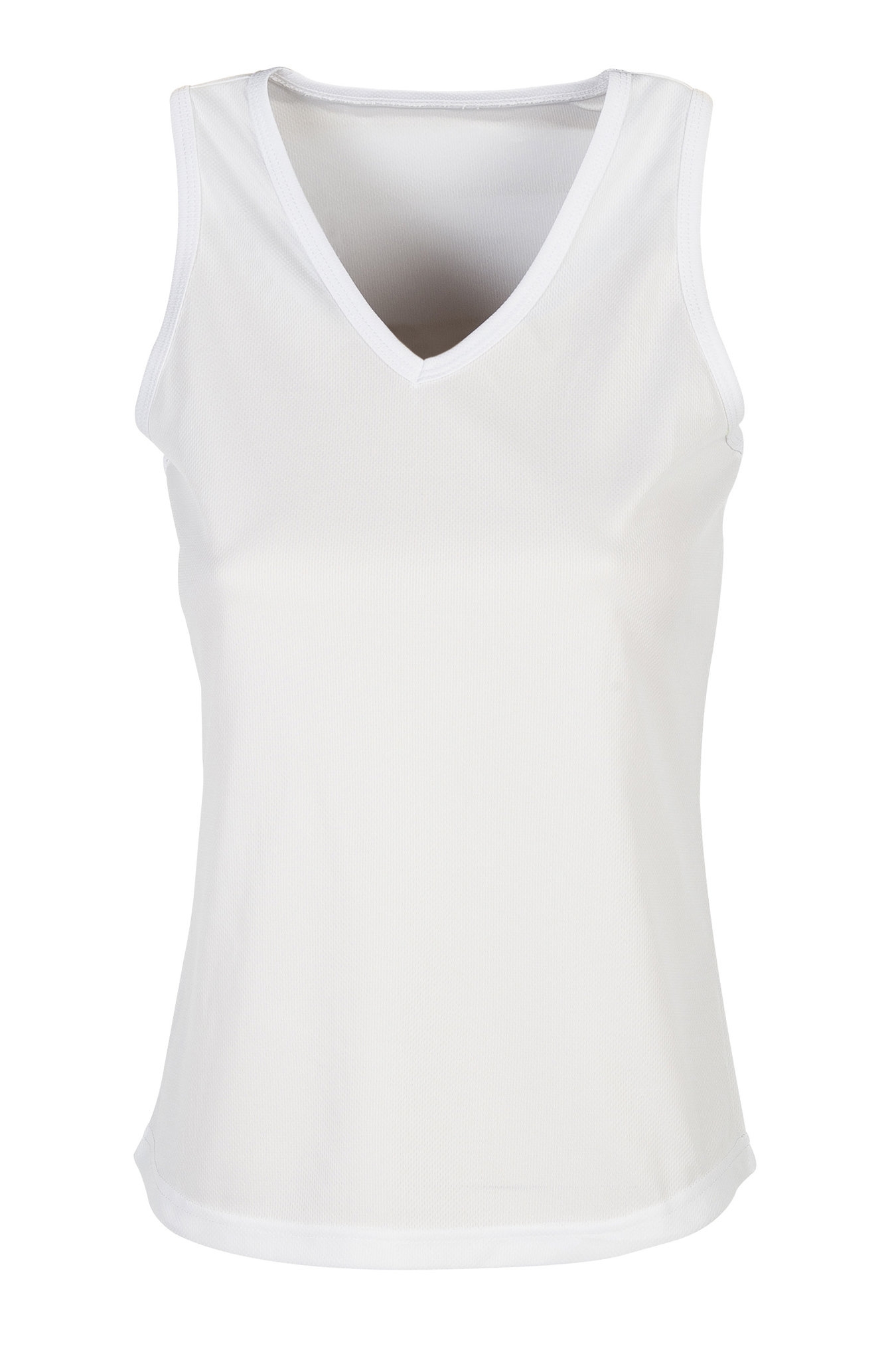 Firstop Damen-Sport-Tanktop, 100 % Polyester, 140 g/m² Atoll, Größe S - WH - Weiß/Titan
