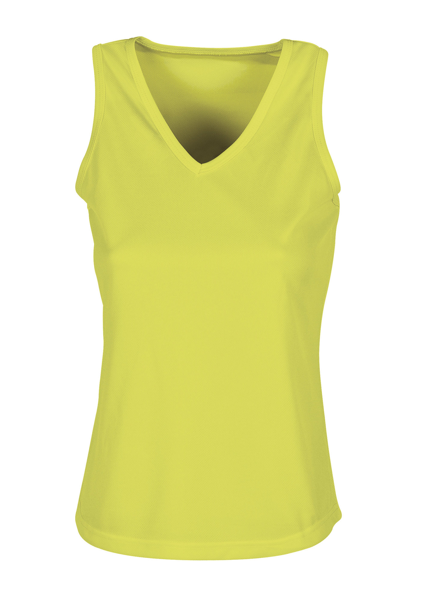 Firstop Damen-Sport-Tanktop, 100 % Polyester, 140 g/m² Atoll, Größe S - YE - YE – Fluoreszierendes Gelb