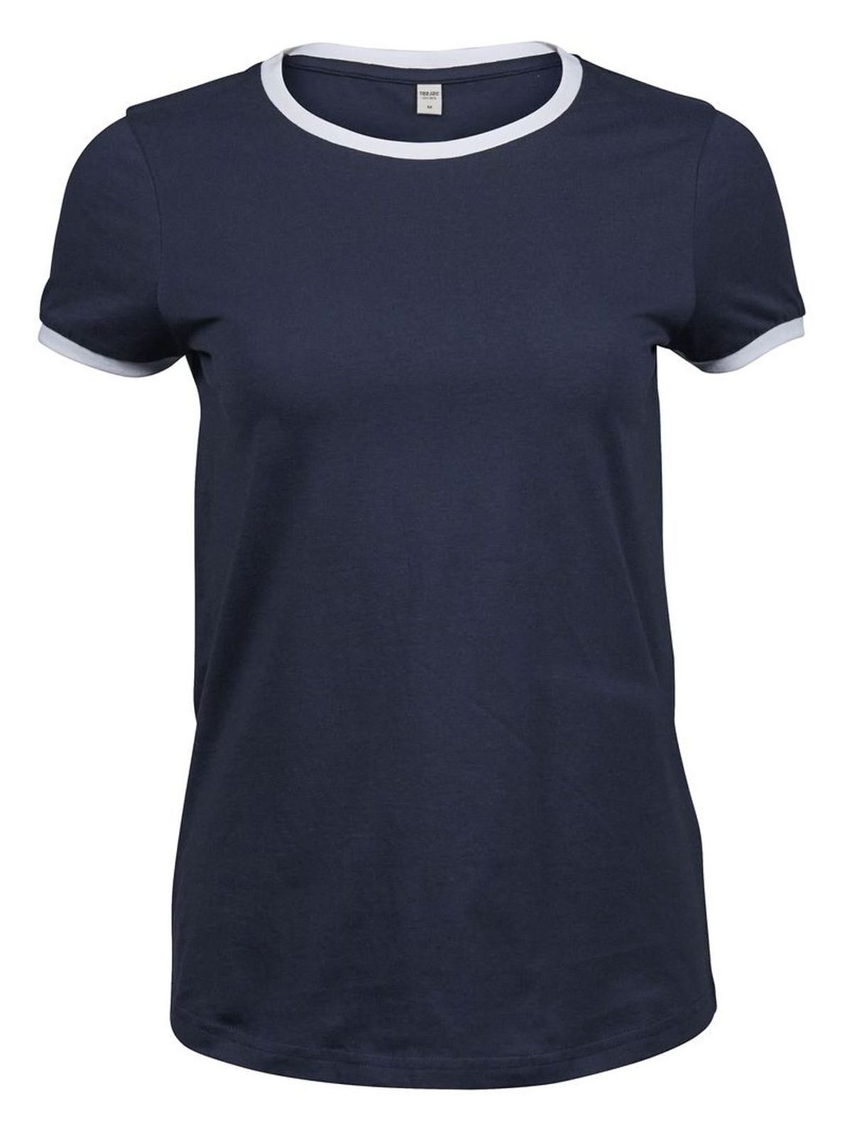 Damen-Ringer-T-Shirt - Marineblau/Weiß