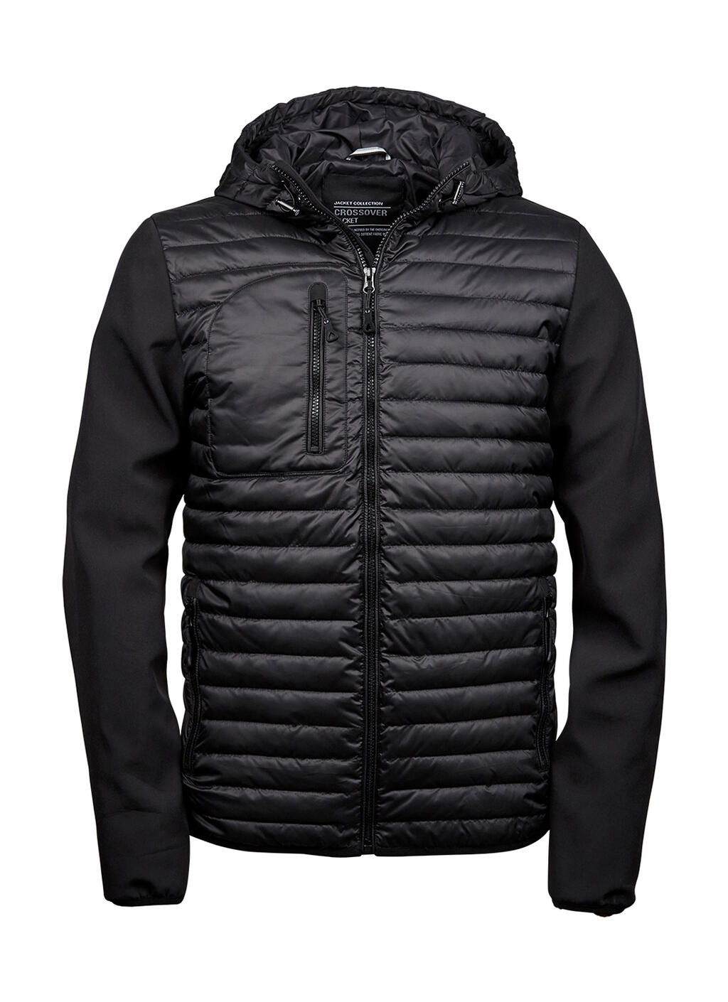 Kapuzen-Crossover-Jacke für Herren - BLK - Schwarz
