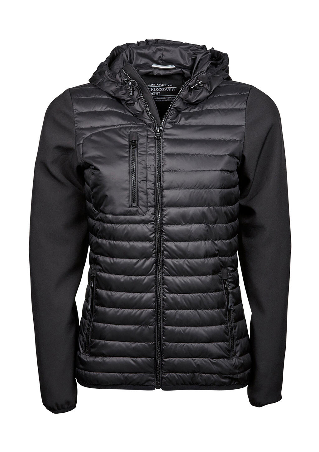 Damen-Kapuzenjacke zum Überziehen - BLK - Schwarz