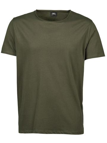 Raw Edge Tee - Olive