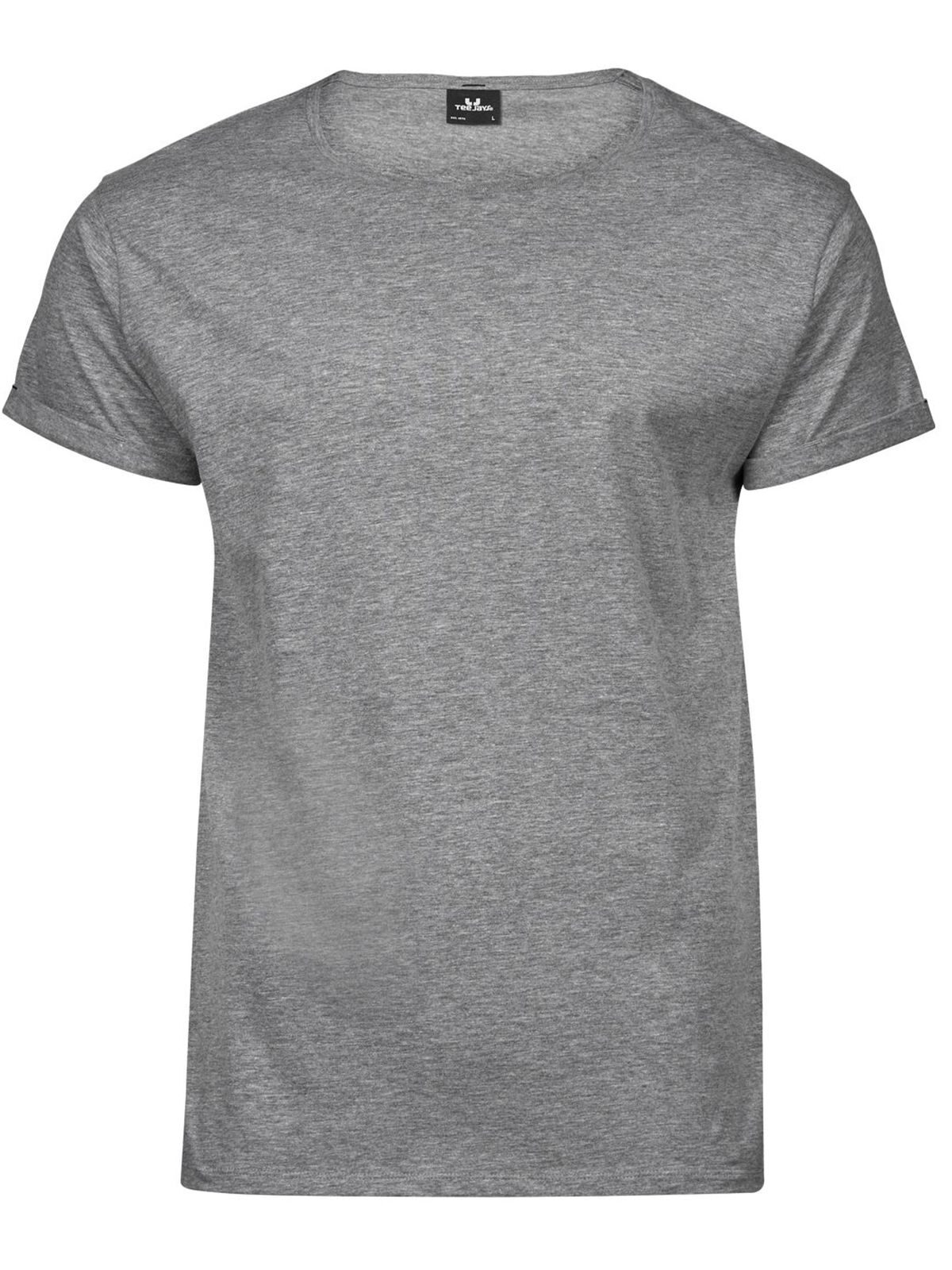 Herren-T-Shirt zum Hochkrempeln - Heidegrau