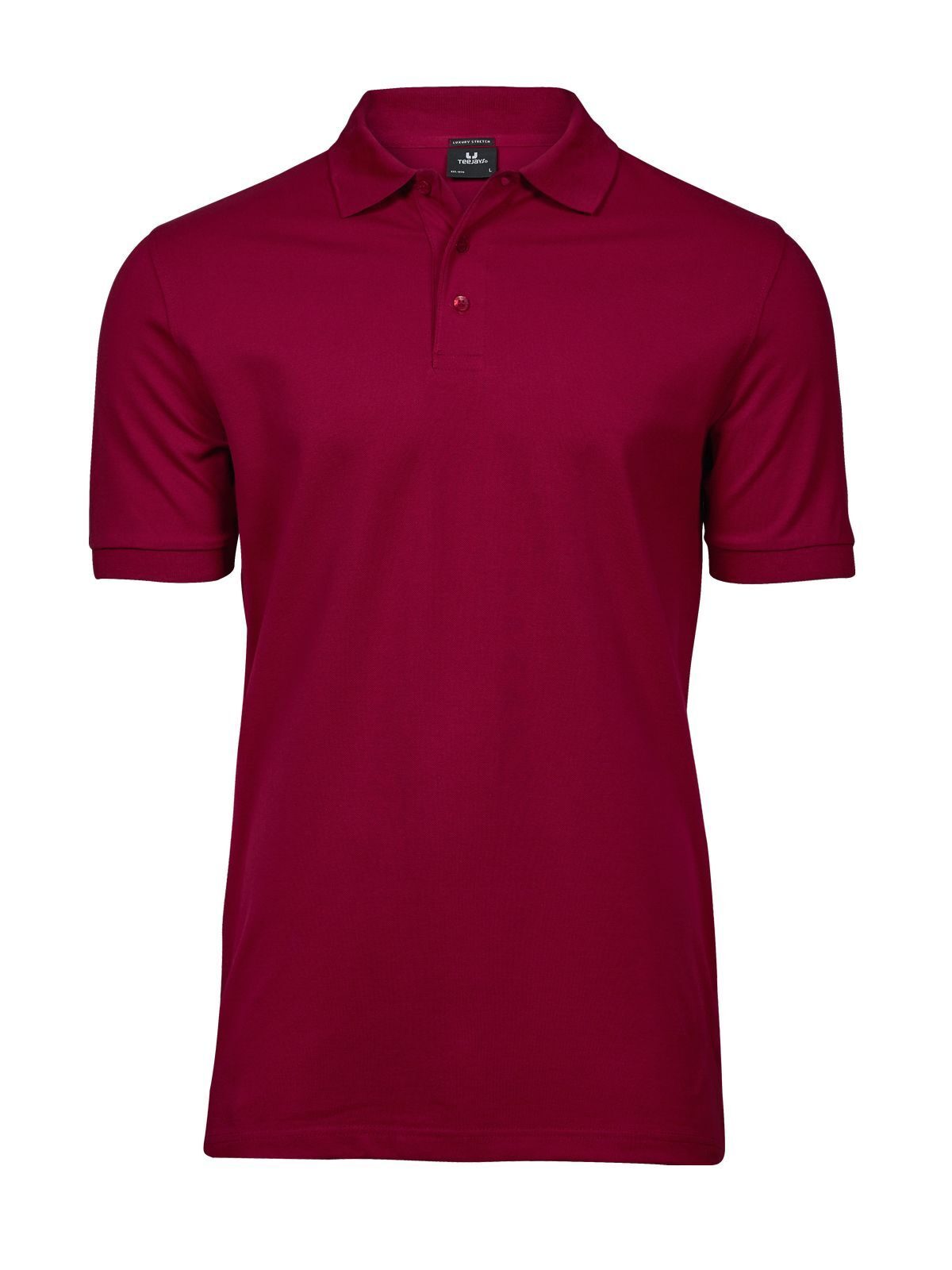 Luxuriöses Stretch-Polohemd für Herren - Tiefrot