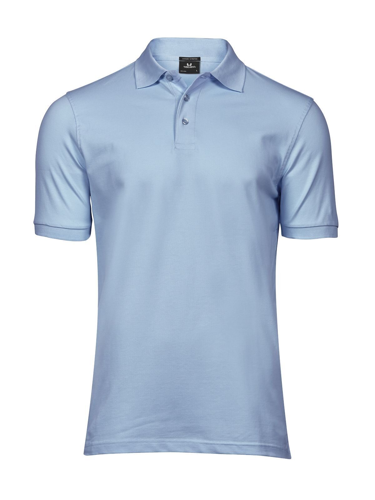 Luxuriöses Stretch-Polohemd für Herren - Hellblau