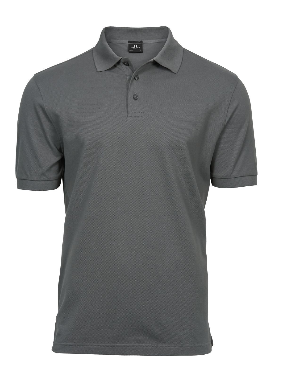 Luxuriöses Stretch-Polohemd für Herren - Pudergrau