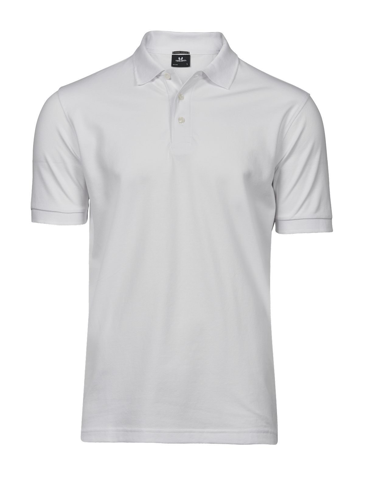 Luxuriöses Stretch-Polohemd für Herren - WHT - Weiß