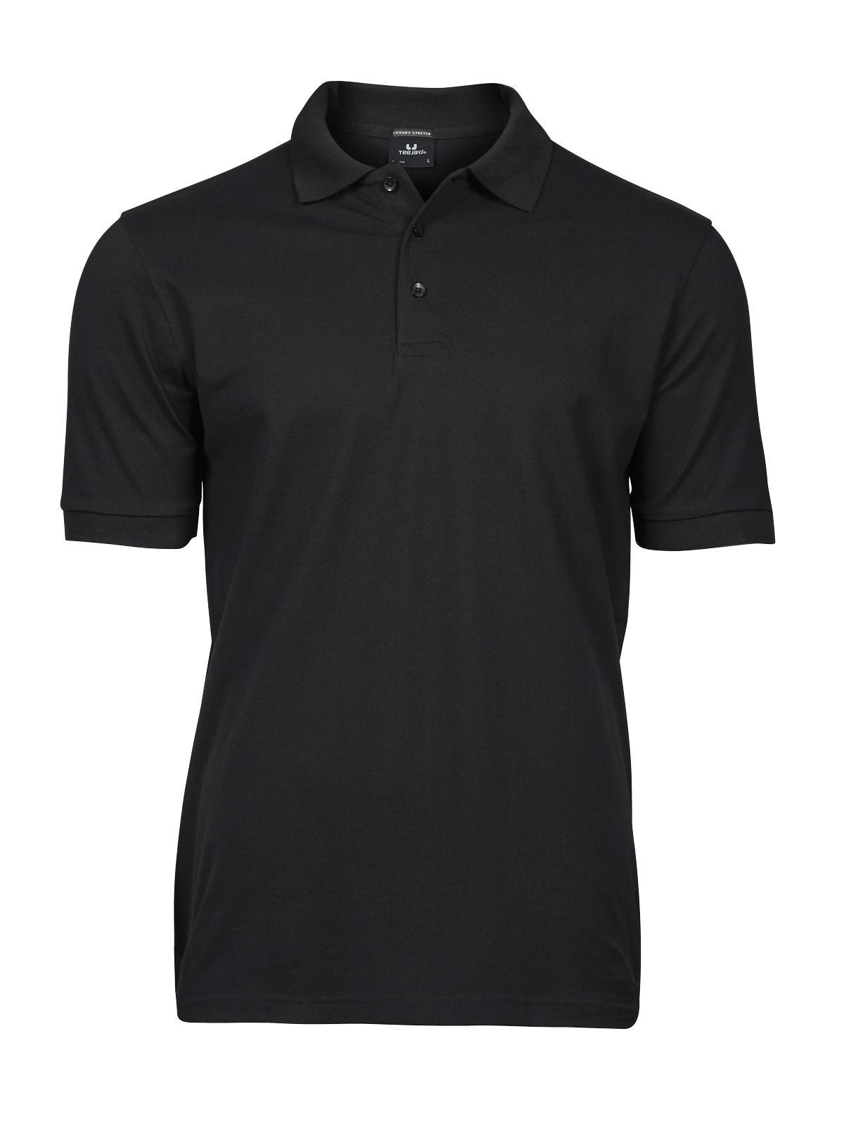 Luxuriöses Stretch-Polohemd für Herren - BLK - Schwarz