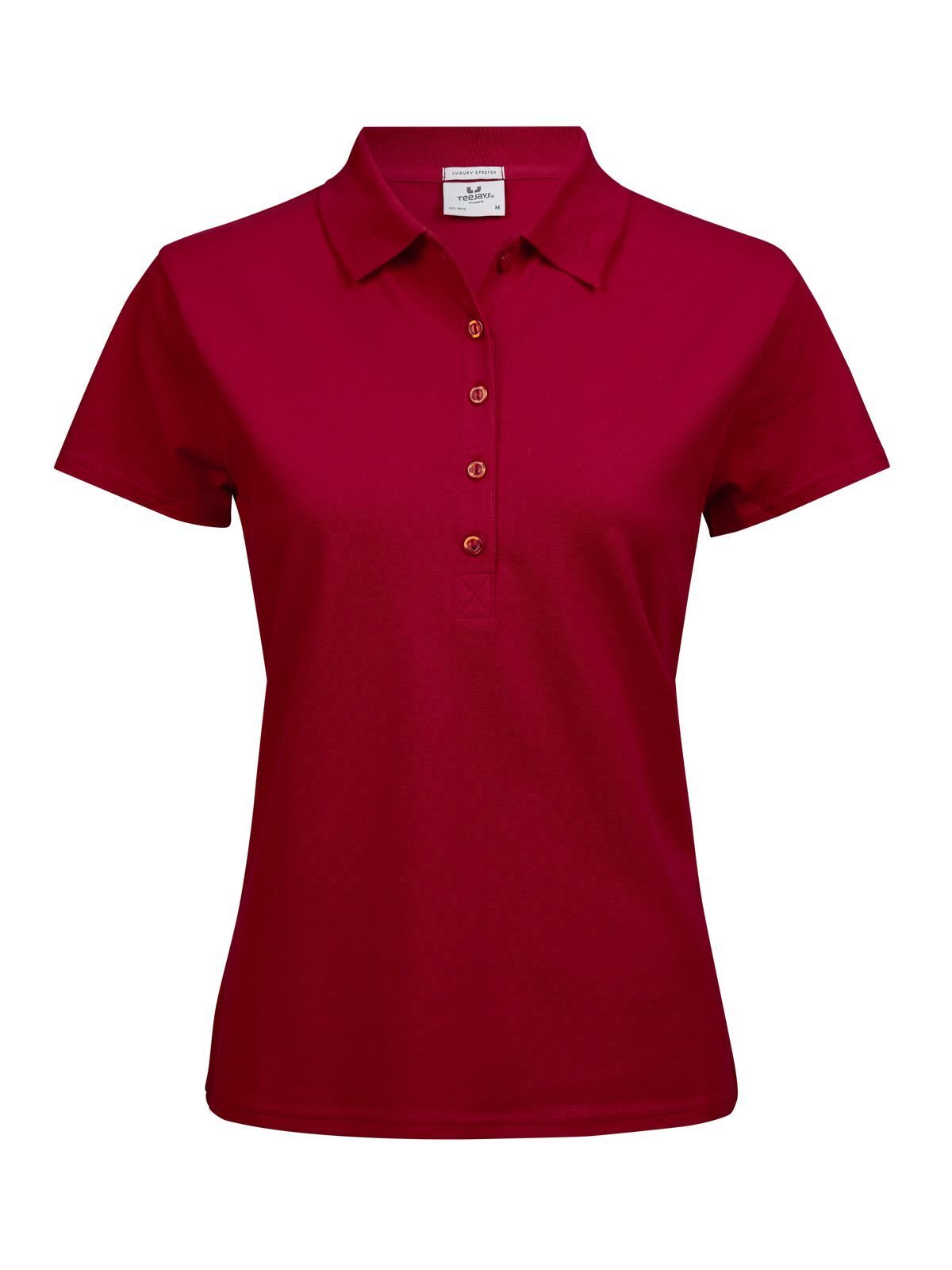 Luxuriöses Stretch-Polohemd für Damen - Rot