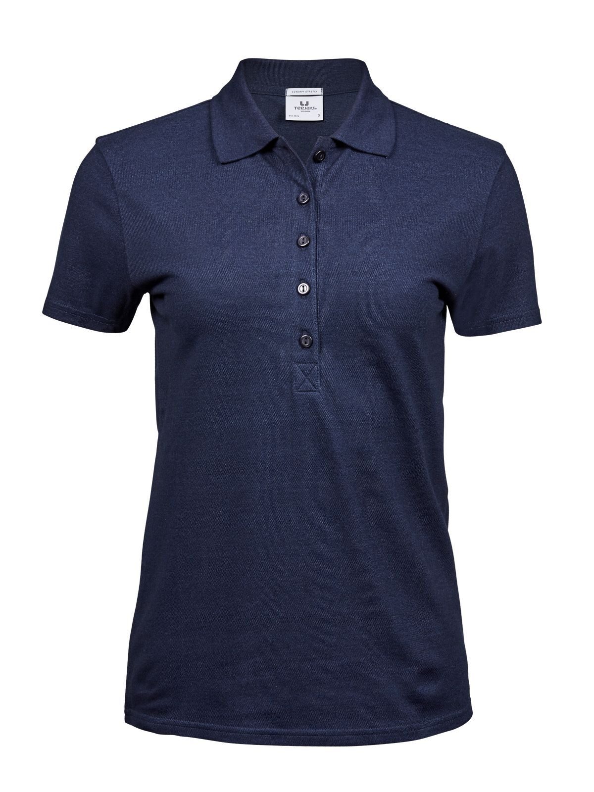 Luxuriöses Stretch-Polohemd für Damen - Denim