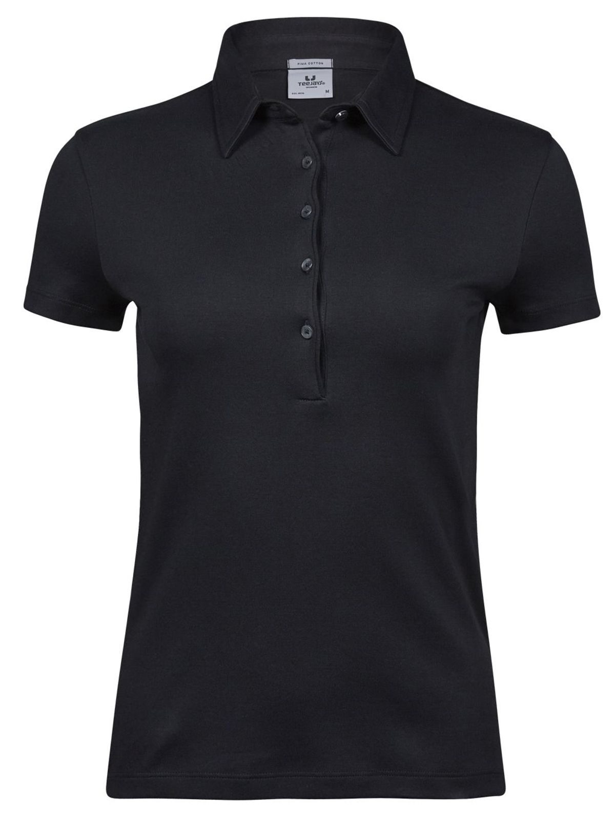 Damen-Polohemd aus Pima-Baumwolle - BLK - Schwarz