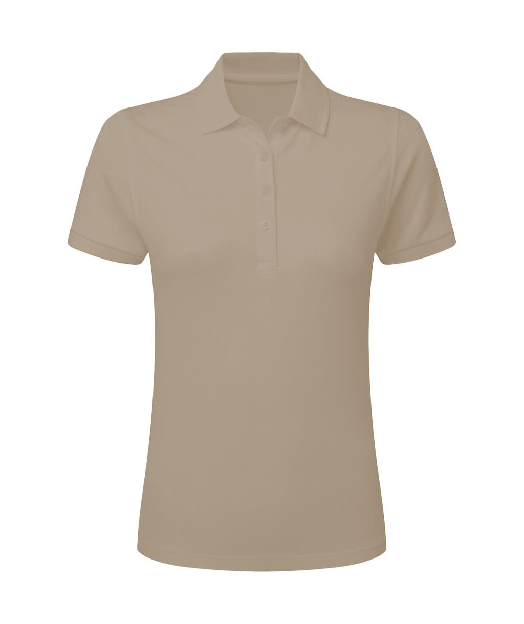 Stretch-Poloshirt für Damen ohne Markenetikett - 745 - PASTEL MACCHIATO