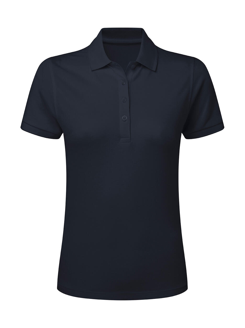 Stretch-Poloshirt für Damen ohne Markenetikett - 200 - Dunkelblau