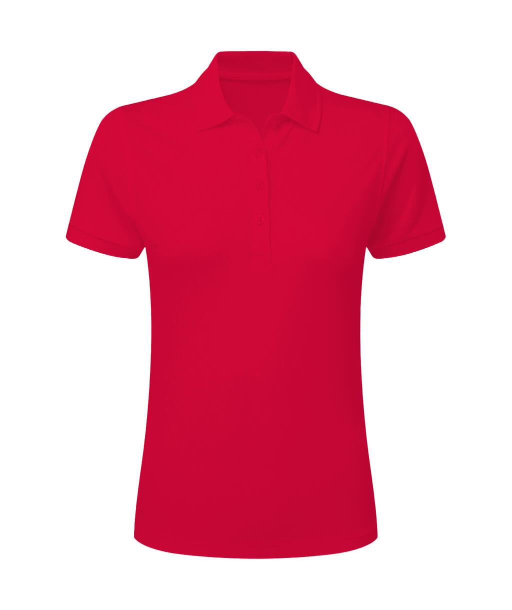 Stretch-Poloshirt für Damen ohne Markenetikett - 400 - Rot