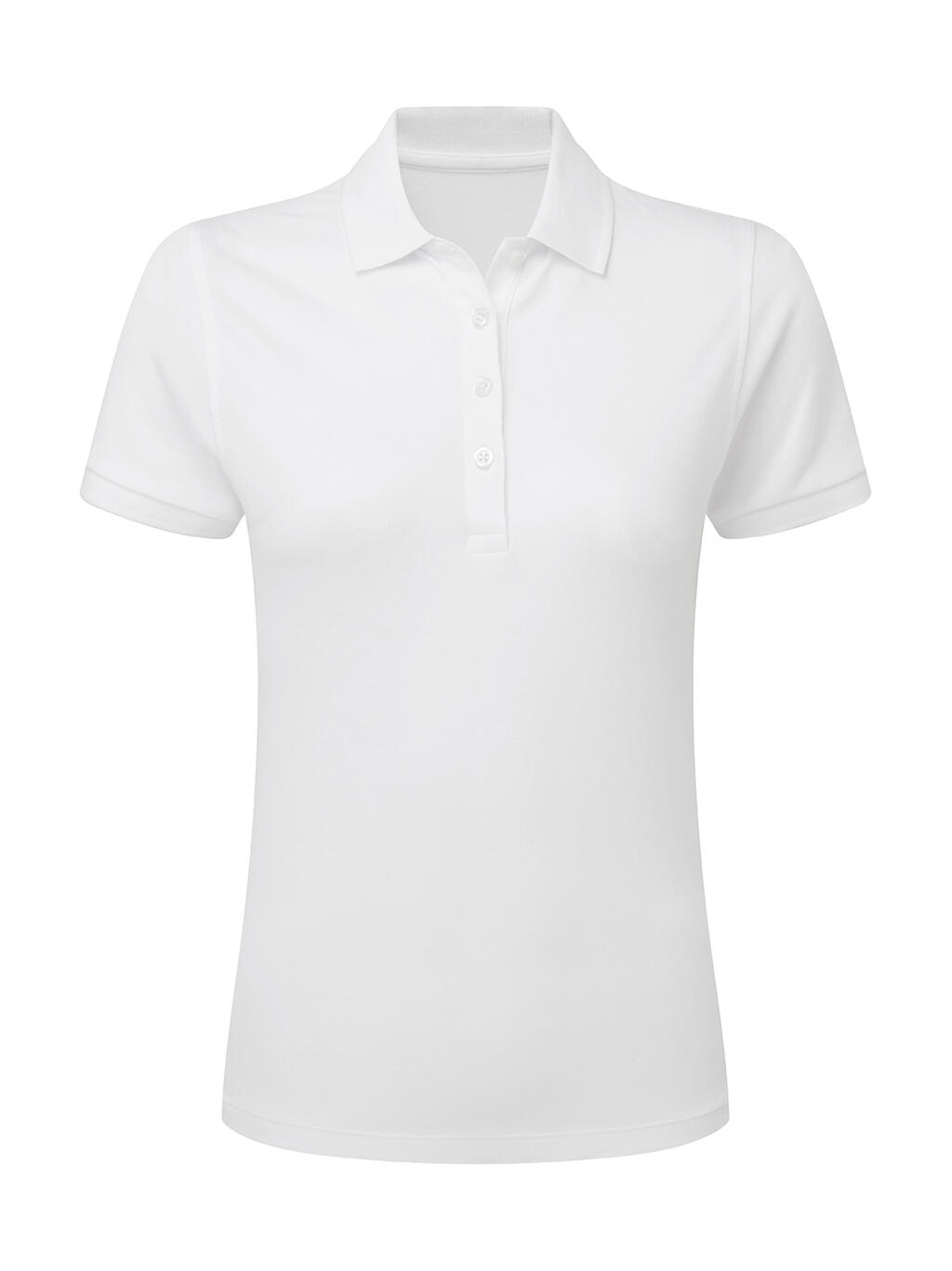 Stretch-Poloshirt für Damen ohne Markenetikett - 000 - Weiß
