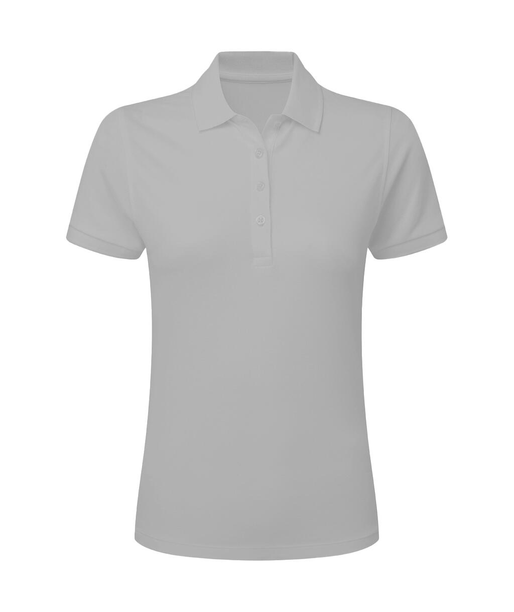 Stretch-Poloshirt für Damen ohne Markenetikett - 719 - LIGHT OXFORD