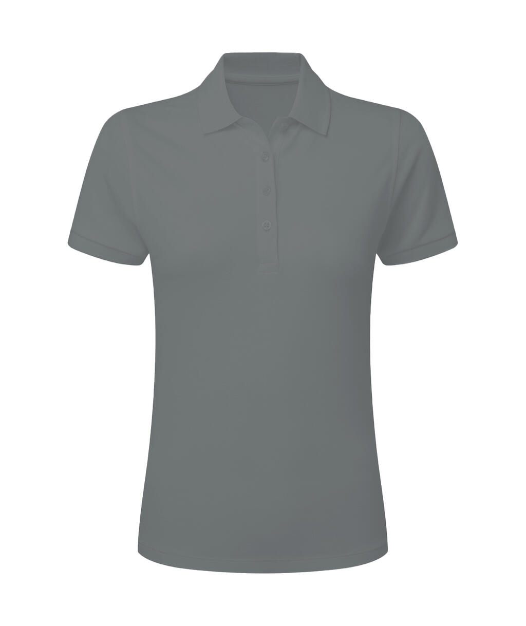 Stretch-Poloshirt für Damen ohne Markenetikett - 121 - Grau