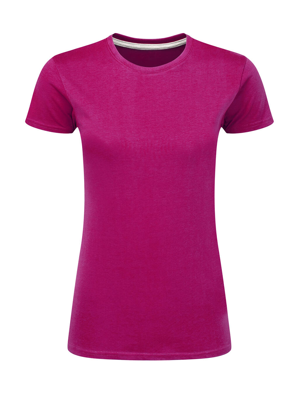 Damen-T-Shirt mit Signatur ohne Etikett - 423 - Dunkelrosa