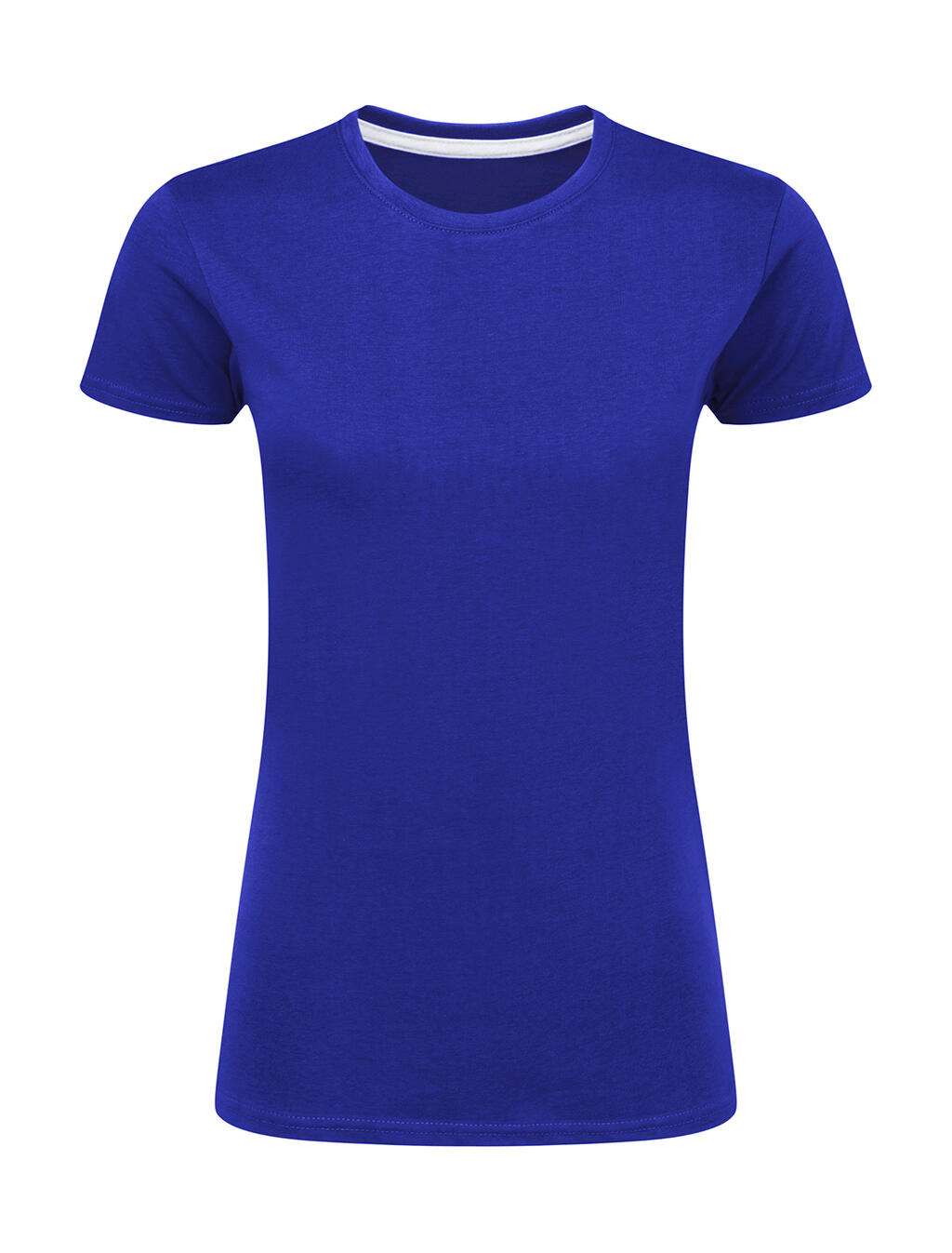 Damen-T-Shirt mit Signatur ohne Etikett - 300 - KÖNIGSBLAU