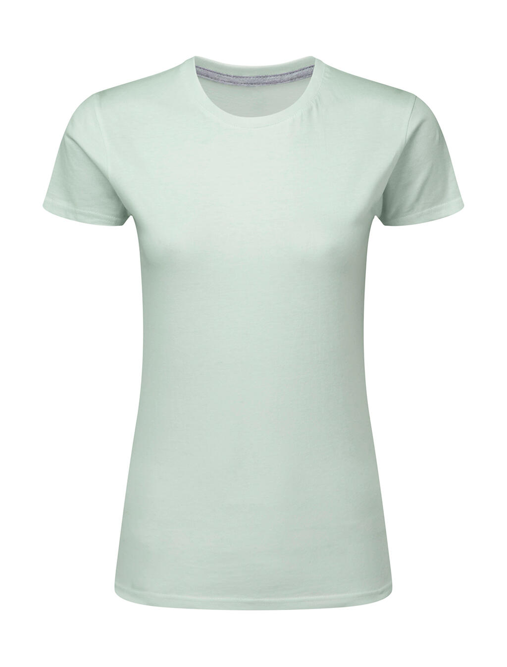 Damen-T-Shirt mit Signatur ohne Etikett - 118 - Quecksilbergrau