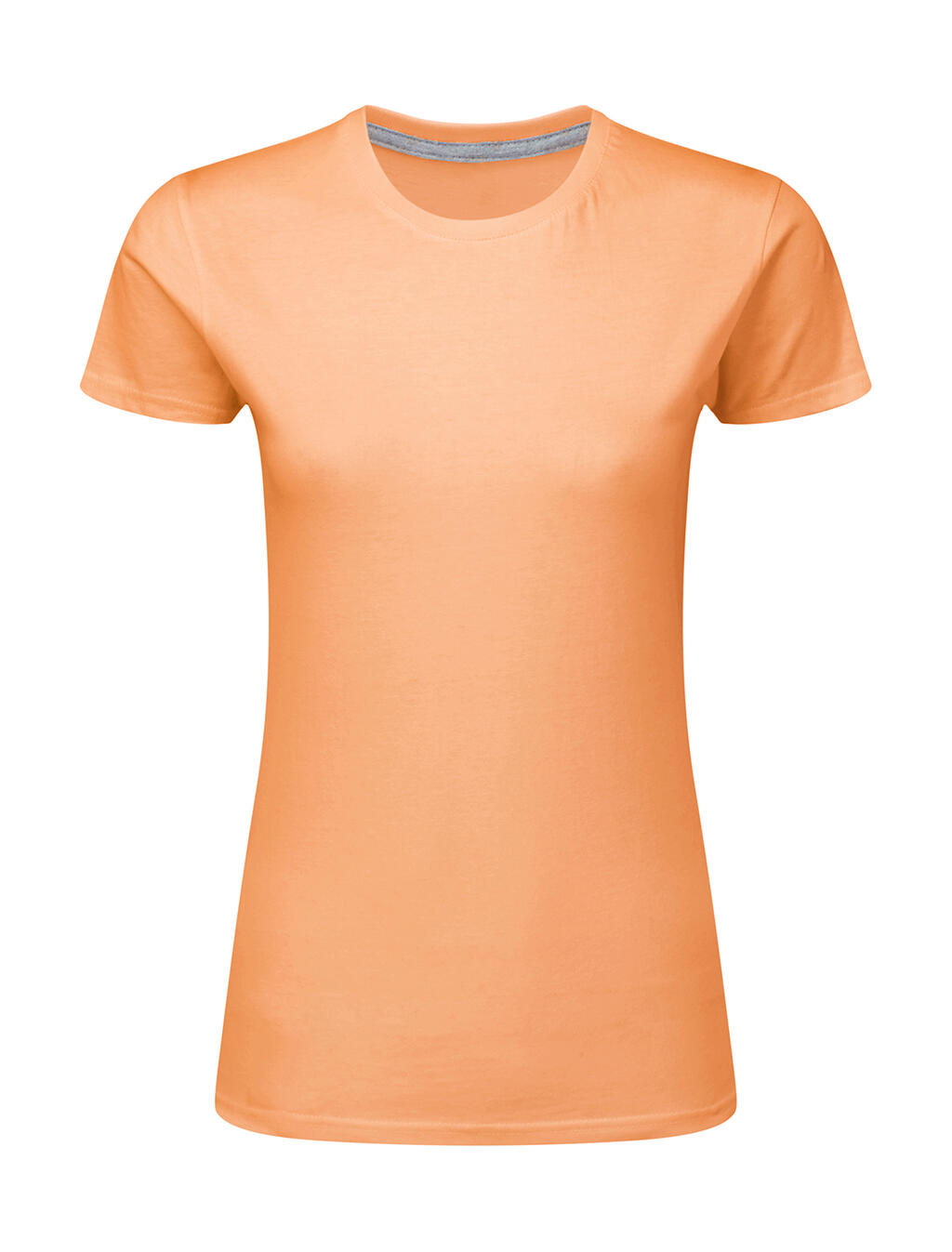 Damen-T-Shirt mit Signatur ohne Etikett - 414 - Kantalupe