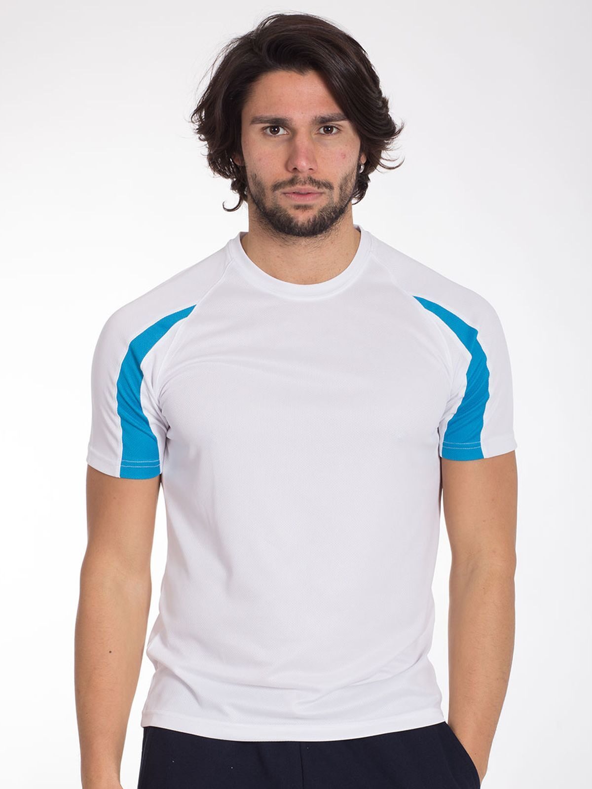 Unisex-Sport-T-Shirt mit Kontrastfarben