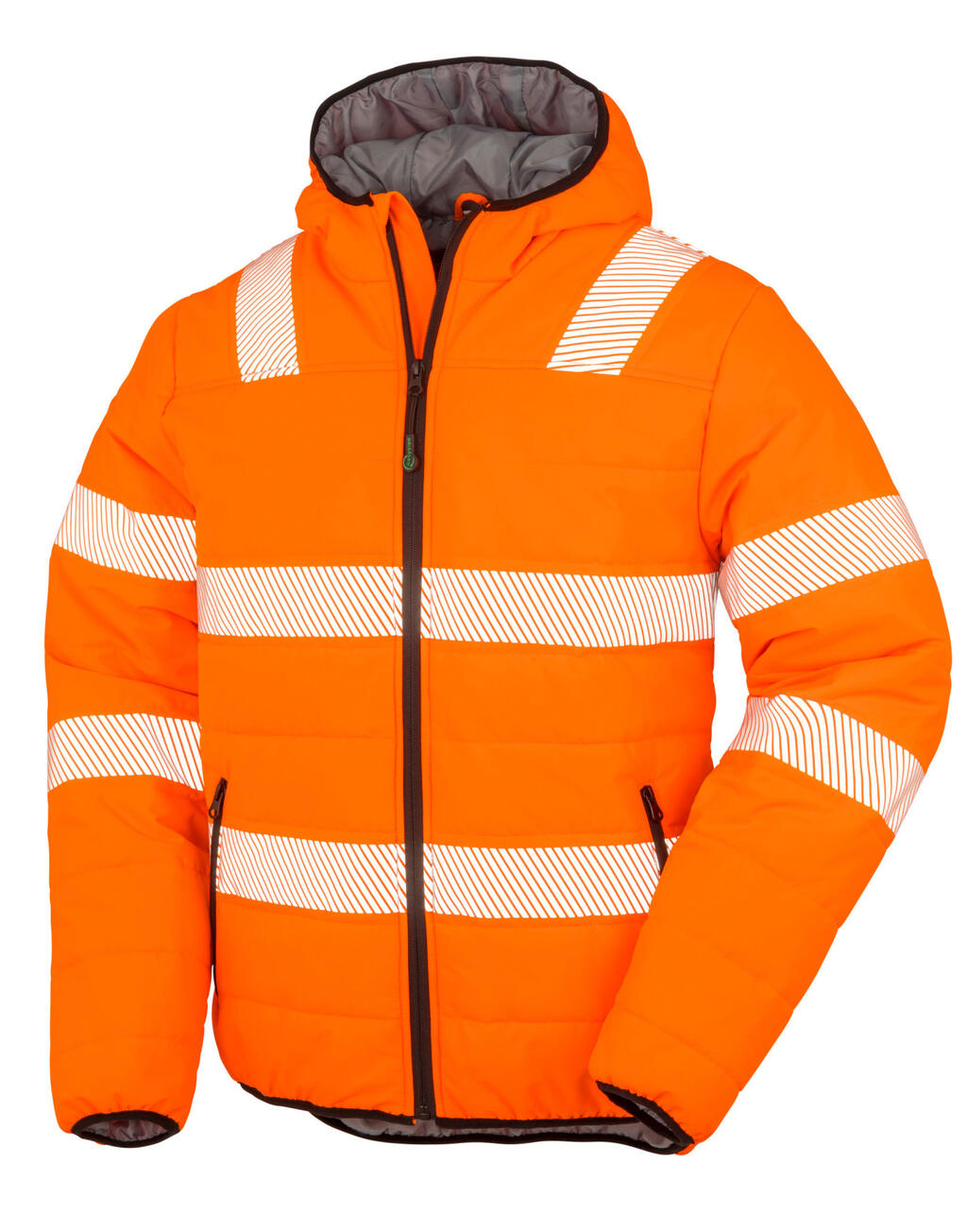 Gepolsterte Sicherheitsjacke aus recyceltem Ripstop-Gewebe - ORNV - Fluoreszierendes Orange