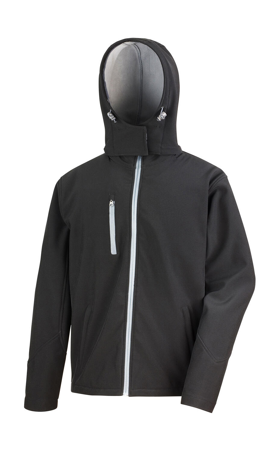 TX Performance Softshelljacke mit Kapuze - BKGY - Schwarz/Grau