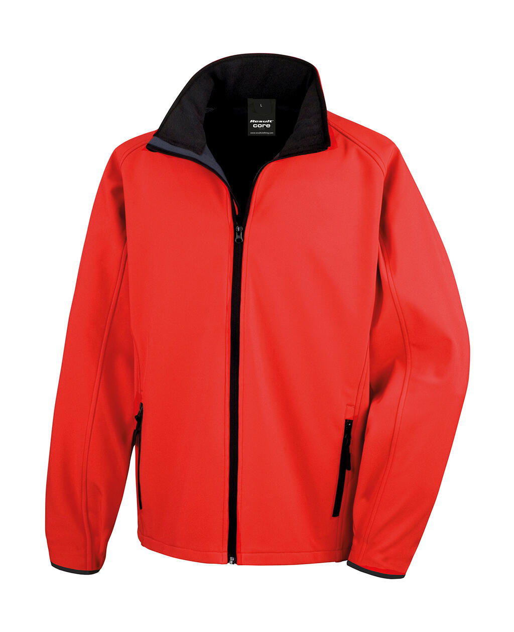 Bedruckbare Softshelljacke - RDBK - Rot/Schwarz