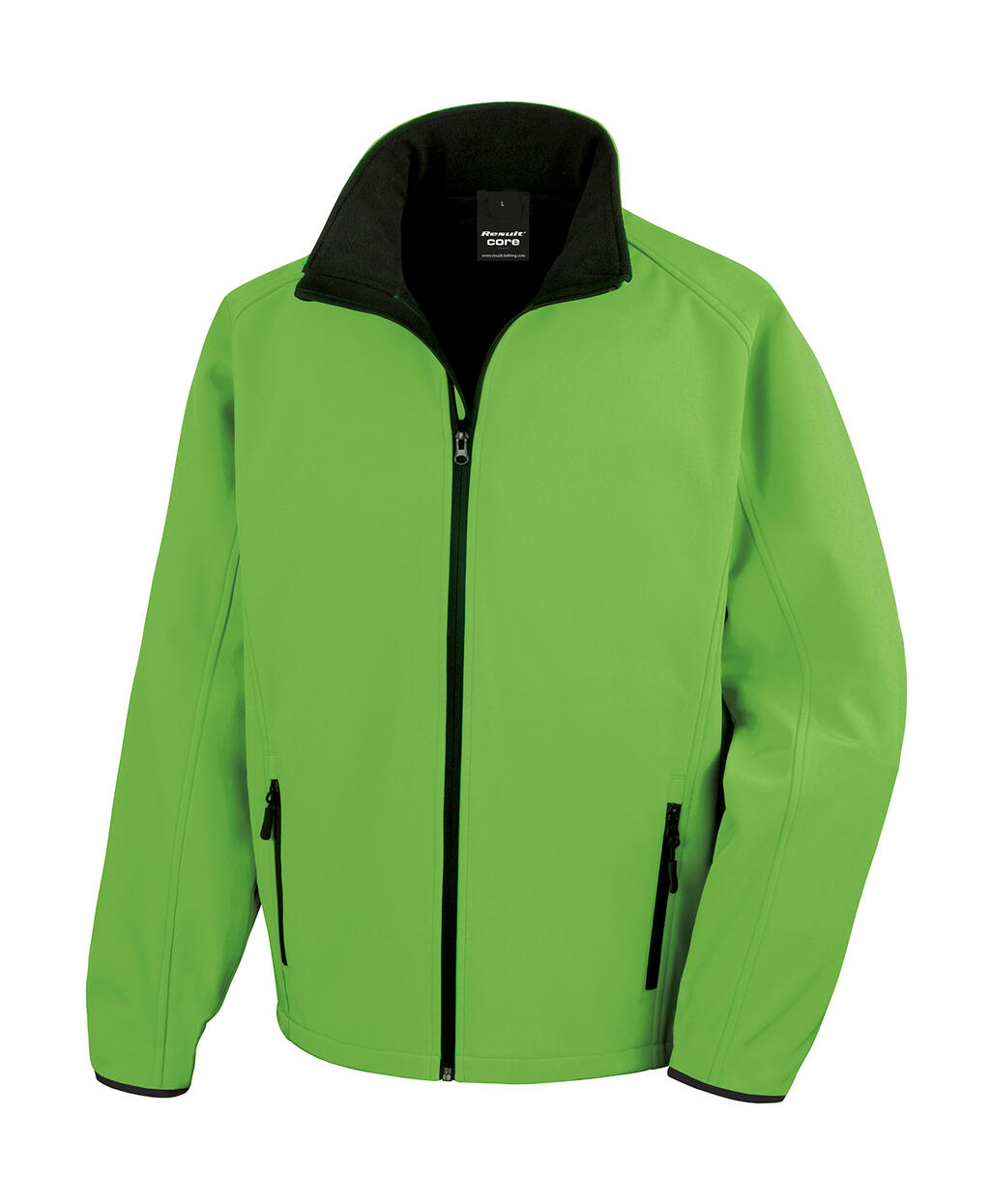 Bedruckbare Softshelljacke - GNBK - Leuchtendes Grün/Schwarz