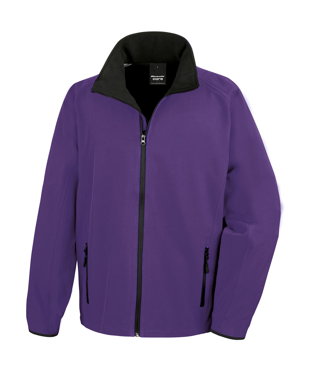 Bedruckbare Softshelljacke - 371 - Lila/Schwarz