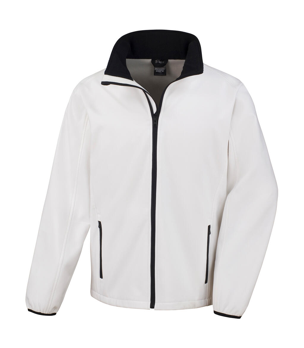 Bedruckbare Softshelljacke - 056 - Weiß/Schwarz