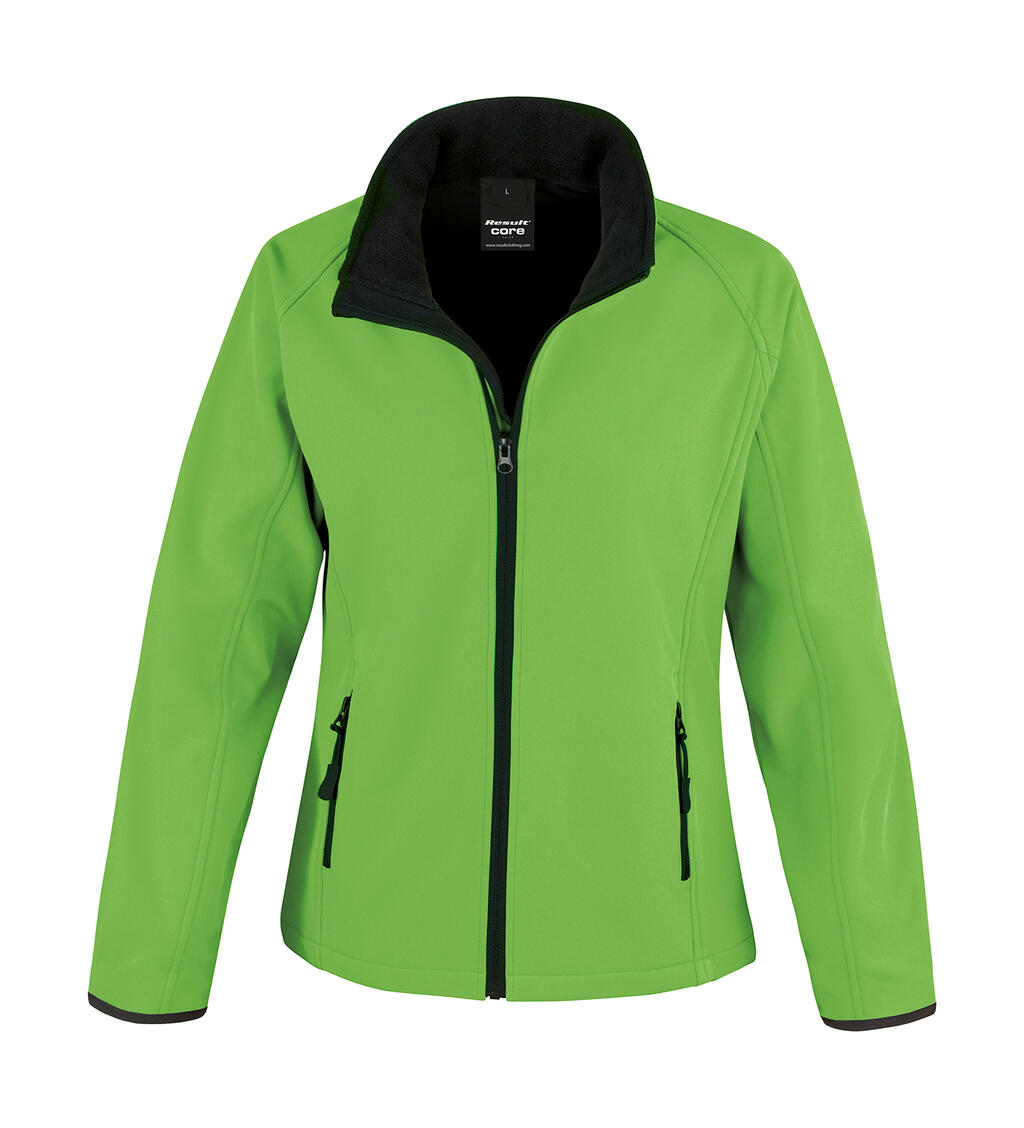 Bedruckbare Softshelljacke für Damen - GNBK - Leuchtendes Grün/Schwarz