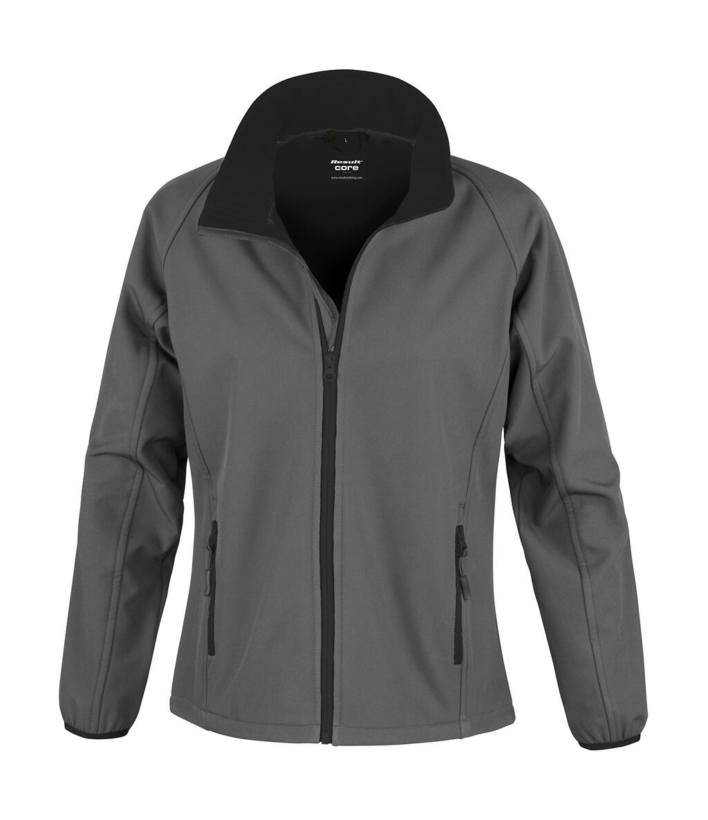 Bedruckbare Softshelljacke für Damen - 188 - Anthrazit/Schwarz